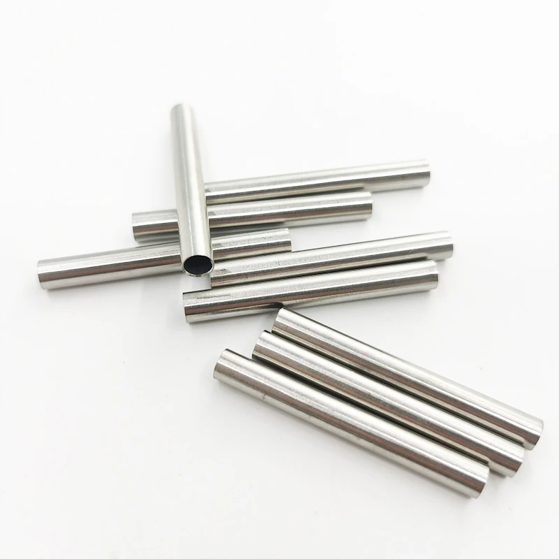 10pc stainless steel 304 metal pipe 6*50 for temperature sensors DS18B20 PT100 metal probe sensor protector cover