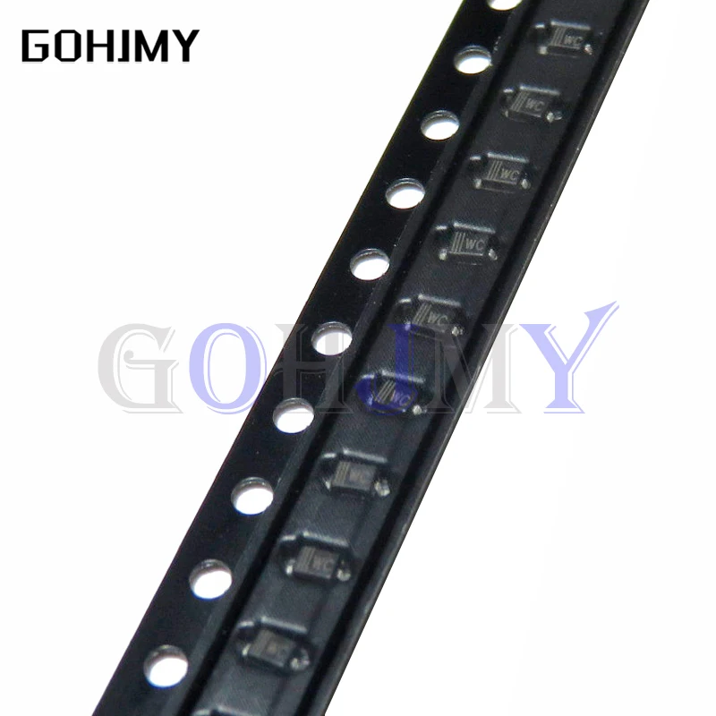 Diodo Zener SMD 100PCS SOD-323 0805 0.25W diodo SMD BZT52C10V 3V 3V3 7V5 6V8 5V6 5V1 4V7 12V 10V 15V 16V 18V 20V 24V