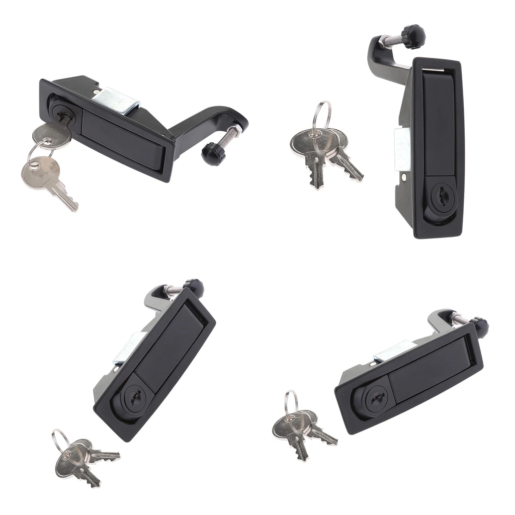 

4x Adjustable Flush Lever Compression Locks Doors Latch with Keys for Boat RV Yacht Tool Box Camper Trailer