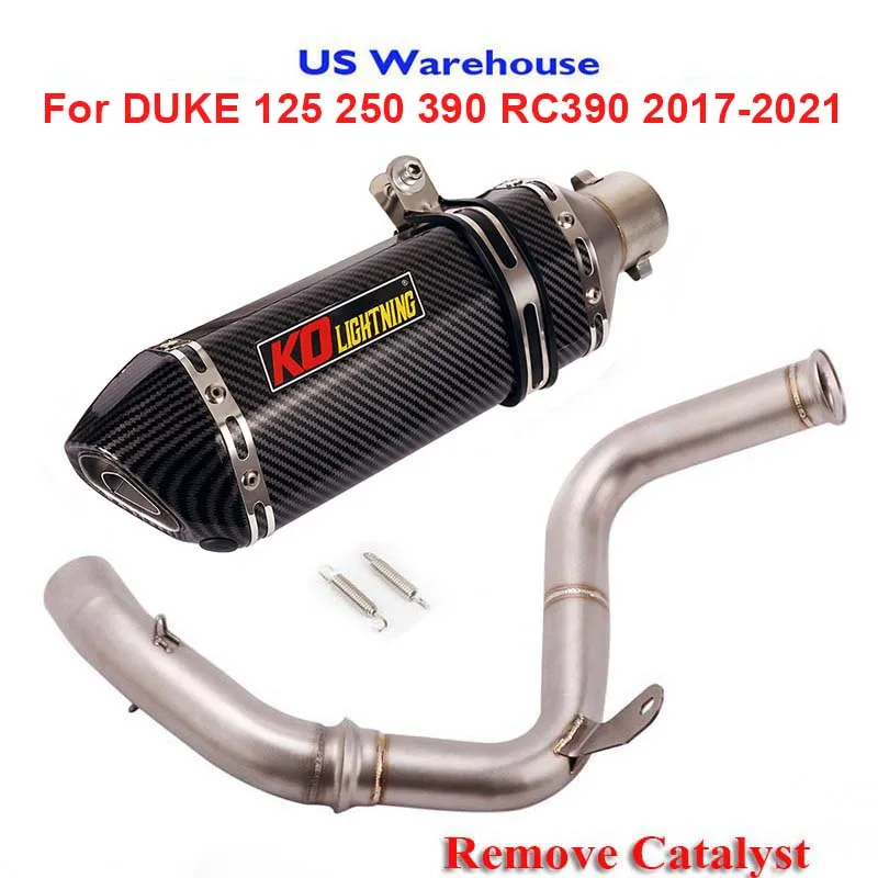 

Motorcycle Exhaust Muffler with DB Killer Connector Section for KTM DUKE 125 250 390 RC390 2017-2020