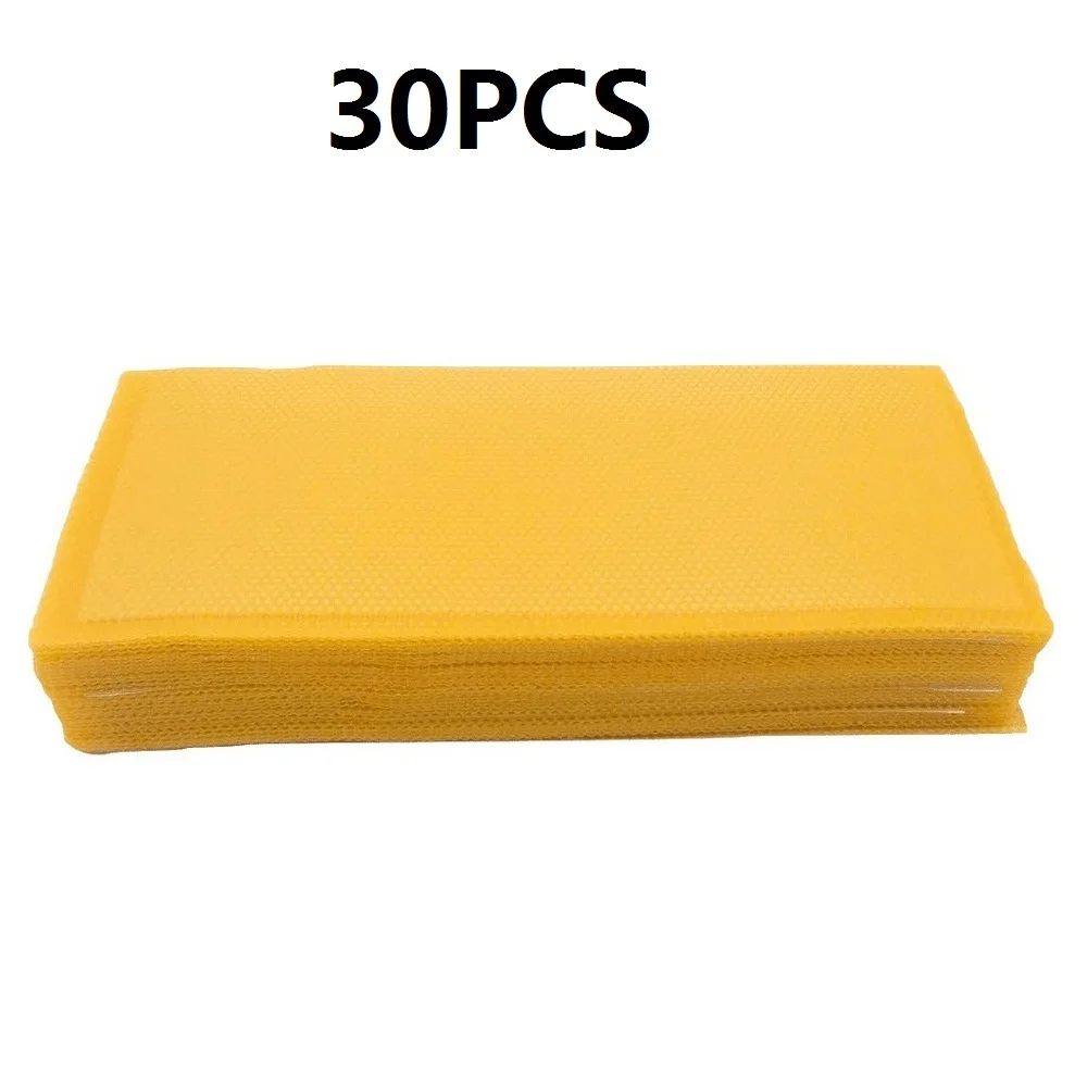 

30pcs Bee Wax Foundation Bee Hive Wax Frames Base Sheets Beekeeping Beehive Nest Sheet Beekeeper Equipment Supplies