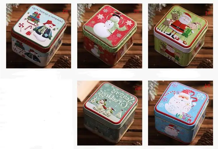 

Christmas Mini Tin Box Sealed Jar Packing Xmas Candy Boxs Small Storage Cans Coin Earrings Jewelry Gift Case Wholesale