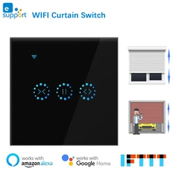 WiFi Curtain Blind Switch for Electric Motor Roller Shutter, Blinds Smart Home Automation Work for Alexa, Google Home