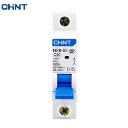 CHNT CHINT NXB-63 1P AC 230/400V Miniature Circuit Breaker C 6 10 16 20 25 32 40 63A Overload Protector  DZ47 C Style Air Switch