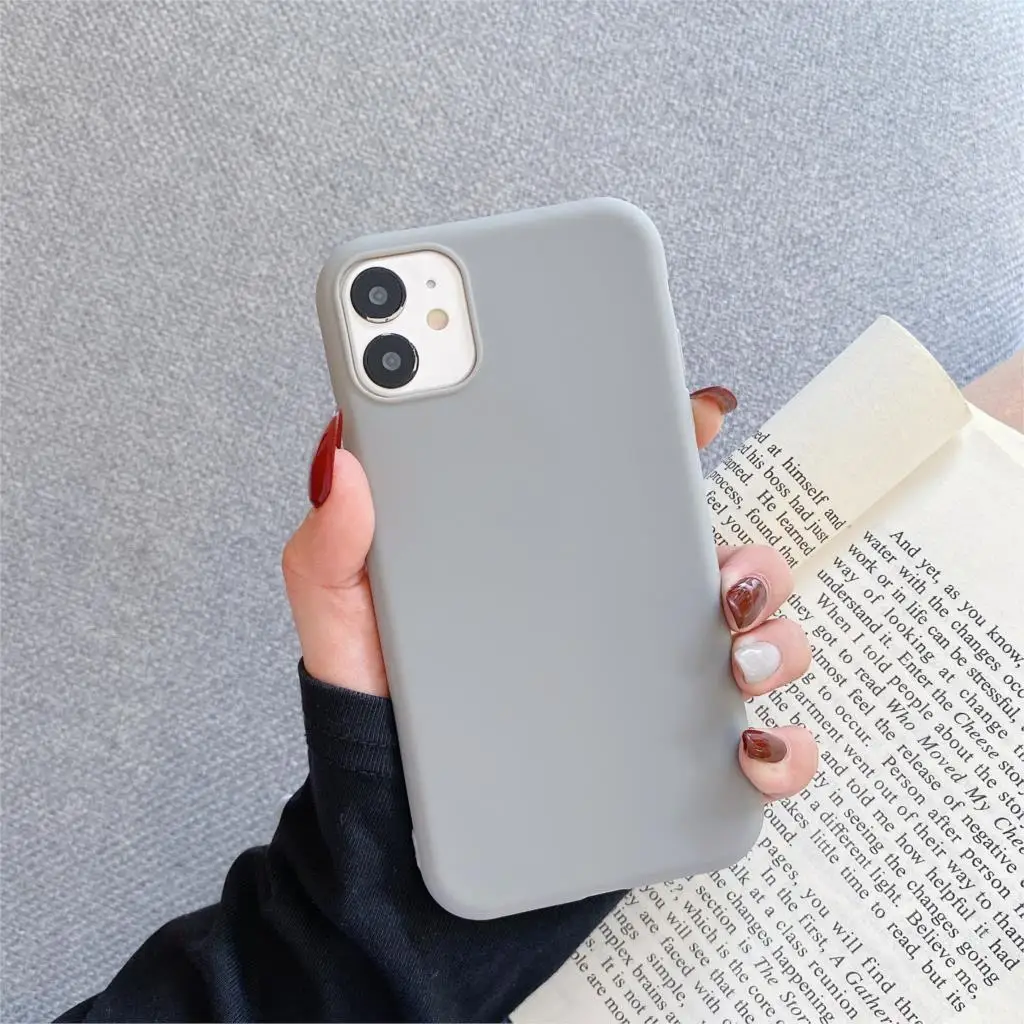 Candy Farbe Silikon Telefon Fall Für iphone 13 14 Pro Max Funda Für iphone 11 12 Pro max 13 mini 14 Plus Matte Zurück Abdeckung Coque – Detail 22