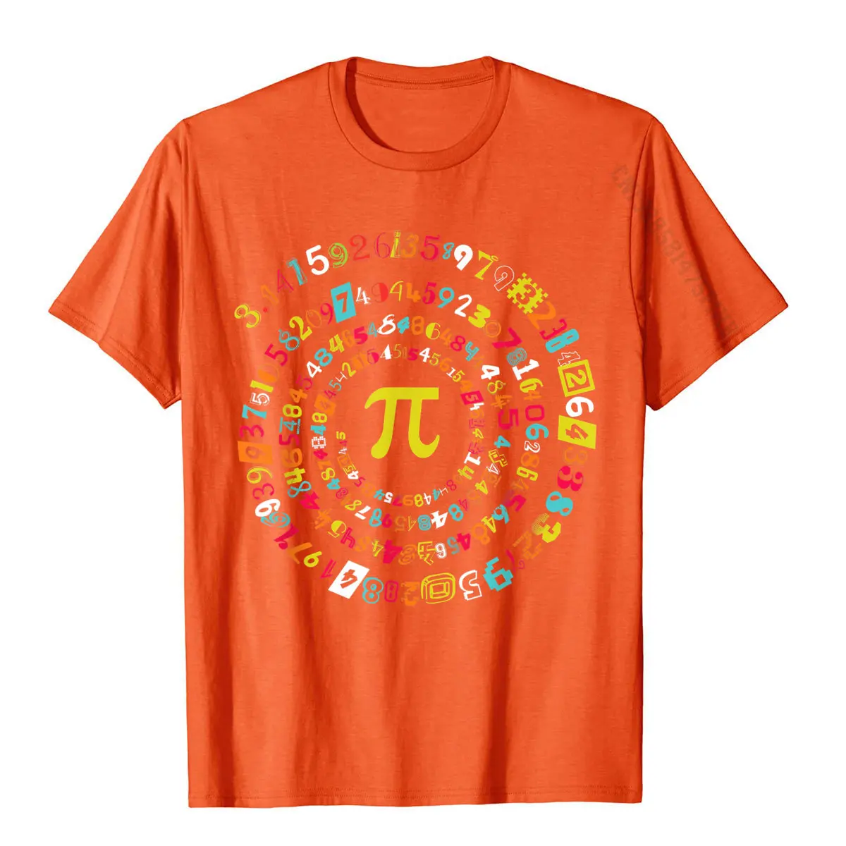 Funny Pi Day Shirt Spiral Pi Math Tee For Pi Day 3.14 T-Shirt Top T-Shirts Customized Cotton Tops Shirts Simple Style For Men