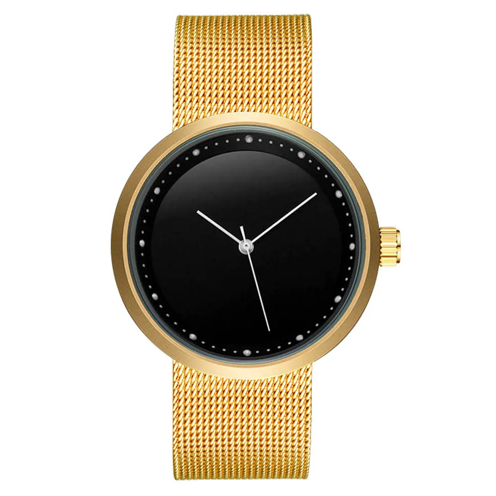 CL048 OEM Good Quality luxury Retail Waterproof Custom Logo Japan Movement Gold Leather watch