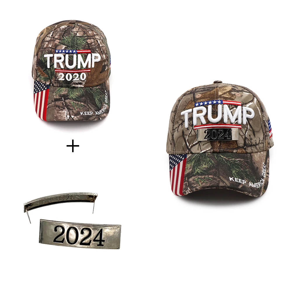 Donald Trump 2020 Changed To 2024 Cap Camouflage USA Flag Baseball Caps Keep America Great Snapback President Hat 3D Embroidery