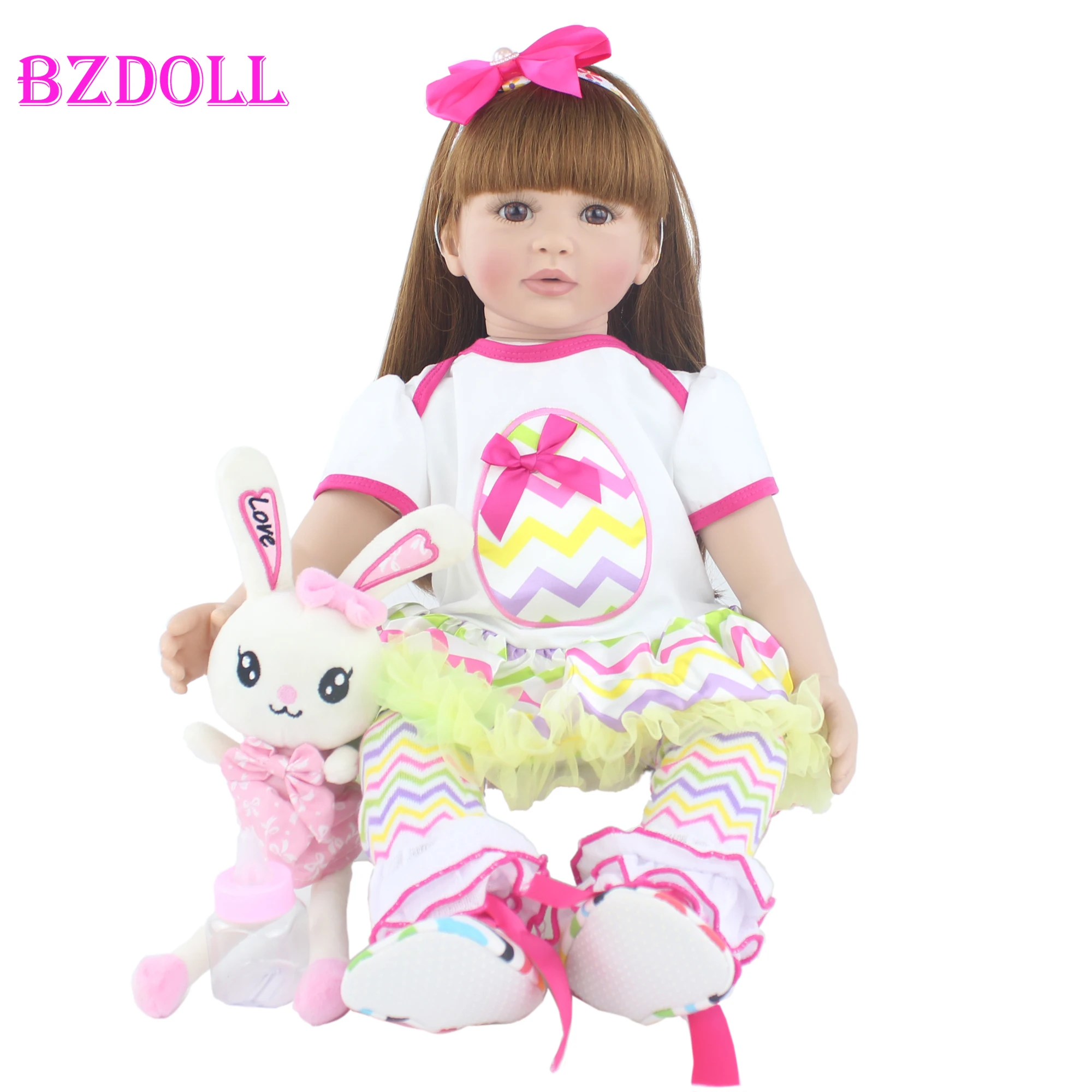 60Cm Silicone Tái Sinh Em Bé Búp Bê Như Thật Công Chúa Còn Sống Tập Đi Cho Bé Bebe Kid Tặng Sinh Nhật Dressup Búp Bê Chơi Đồ Chơi Ngôi Nhà