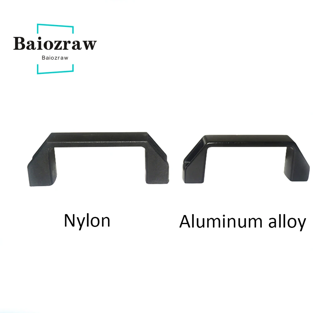 1pcs Industrial Aluminum Profile Accessories Aluminum Alloy Nylon Plastic Handle Square Handle Hole Distance 90mm 100mm