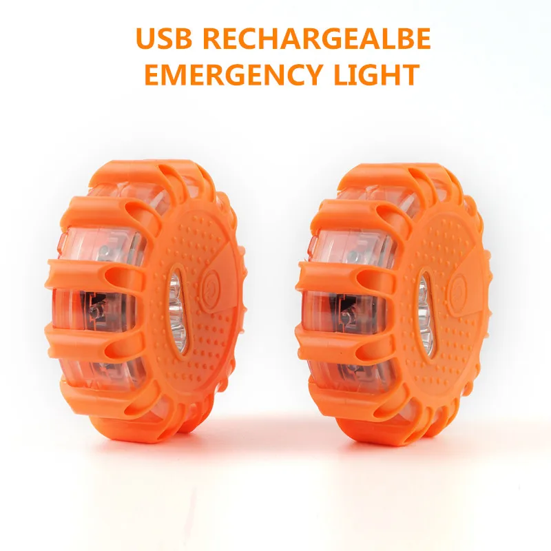 Dropship LED Car Road Flare Red Light Safety Flashlight IP44 Magnet Warning Night Lights Roadside Emergency Flares USB Charging