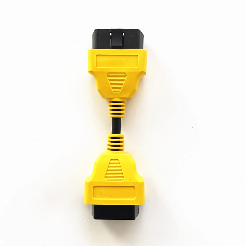 13CM / 30CM Yellow OBD2 Extension Cable Male to Female interface Durable 16pin OBD 2 Plug Extension Adapter