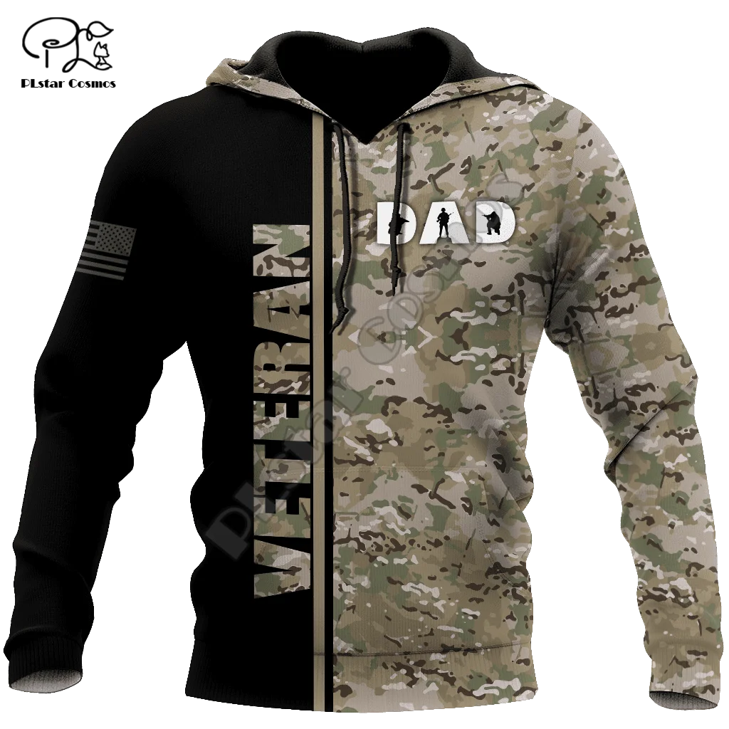 PLstar Cosmos US Army Eagle Camo Suits Soldier Veteran NewFashion 3DPrint Men/Women Streetwear Casual Pullover Jacket Hoodies N6