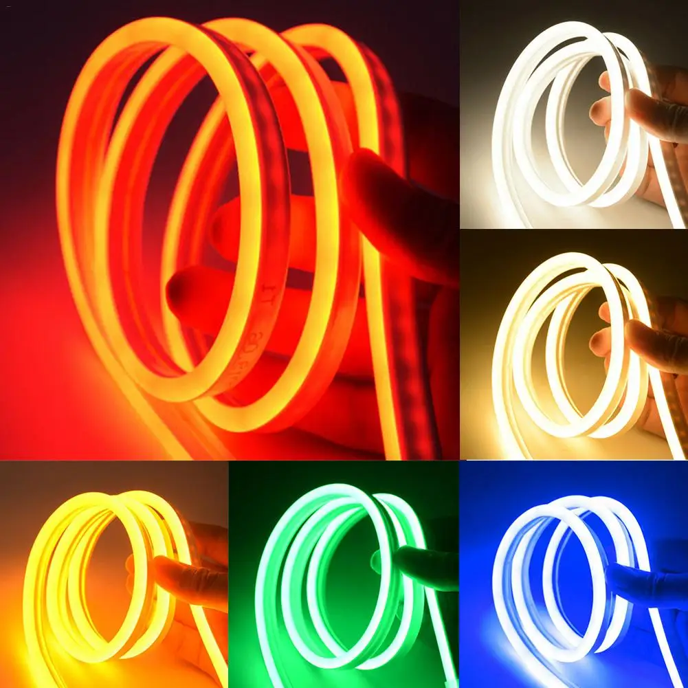 

Colorful Neon String Light LED Creative Soft Tube Wire Glow Car Rope Strip Lamp Party Christmas Halloween Decoration Lighting