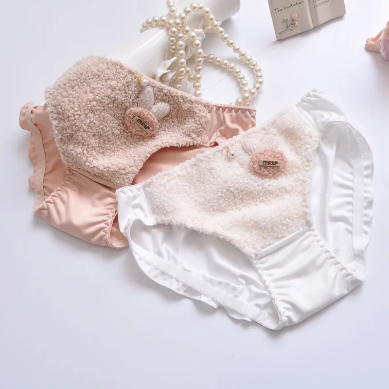 Japanese Style Princess Milk Silk Women Panties High Elasticity Seamless Cute Lovely Sweety Female Underwear Hairy Winter Breifs