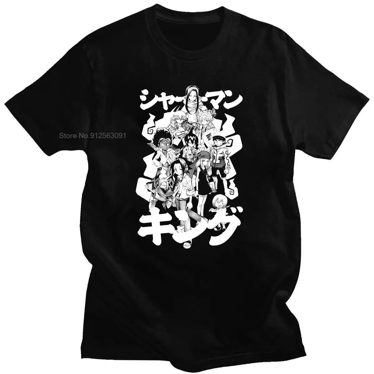 Popular Style  Hot Sale Anime Shaman King Yoh Asakura Amidamaru Streetwears Oversize Tee  Cotton Casual Unsiex Clothes