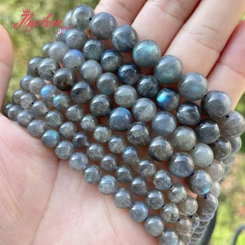 High AAA Grade Natural Round Labradorite Loose Spacer Stone Beads for DIY Accessories Necklace Bracelet Earring Jewelry Making