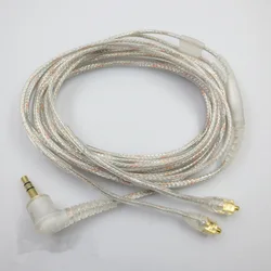 64 inches / 1.6 Meters White Headphone Earphone Cable Cord Wire For SHURE SE215 SE315 SE425 SE535 TH904 Audio Cable black-1.2m