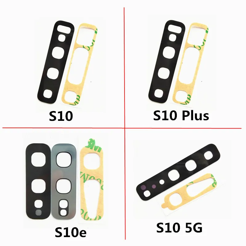 

1X стеклянный объектив задней камеры с наклейкой для Samsung Galaxy S10E S10 Plus Lite S10 5G S20 Plus Ultra