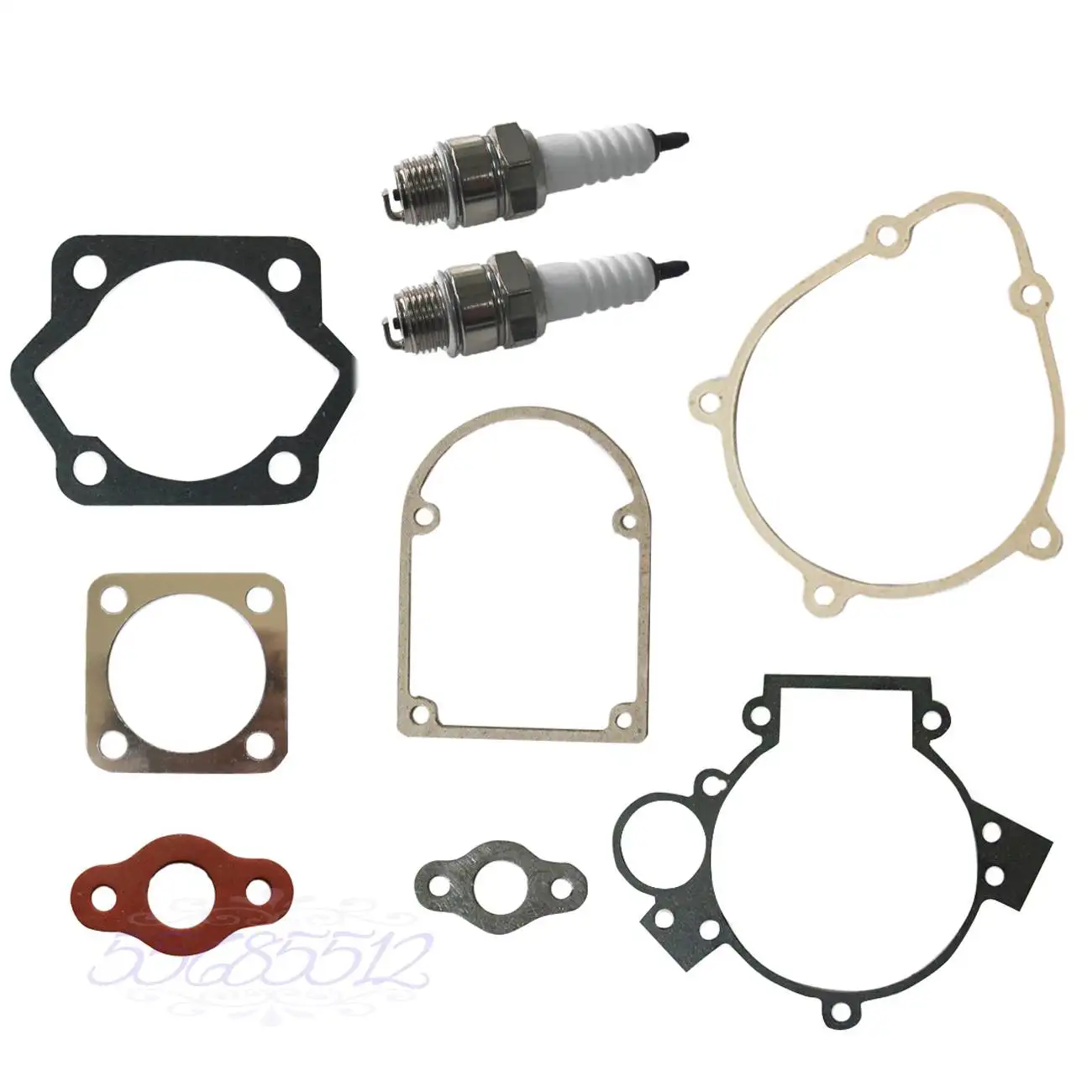 2xSpark plug & Gasket Kit For 49cc 66cc 80cc 2 Stroke Engine Motorized Bicycle