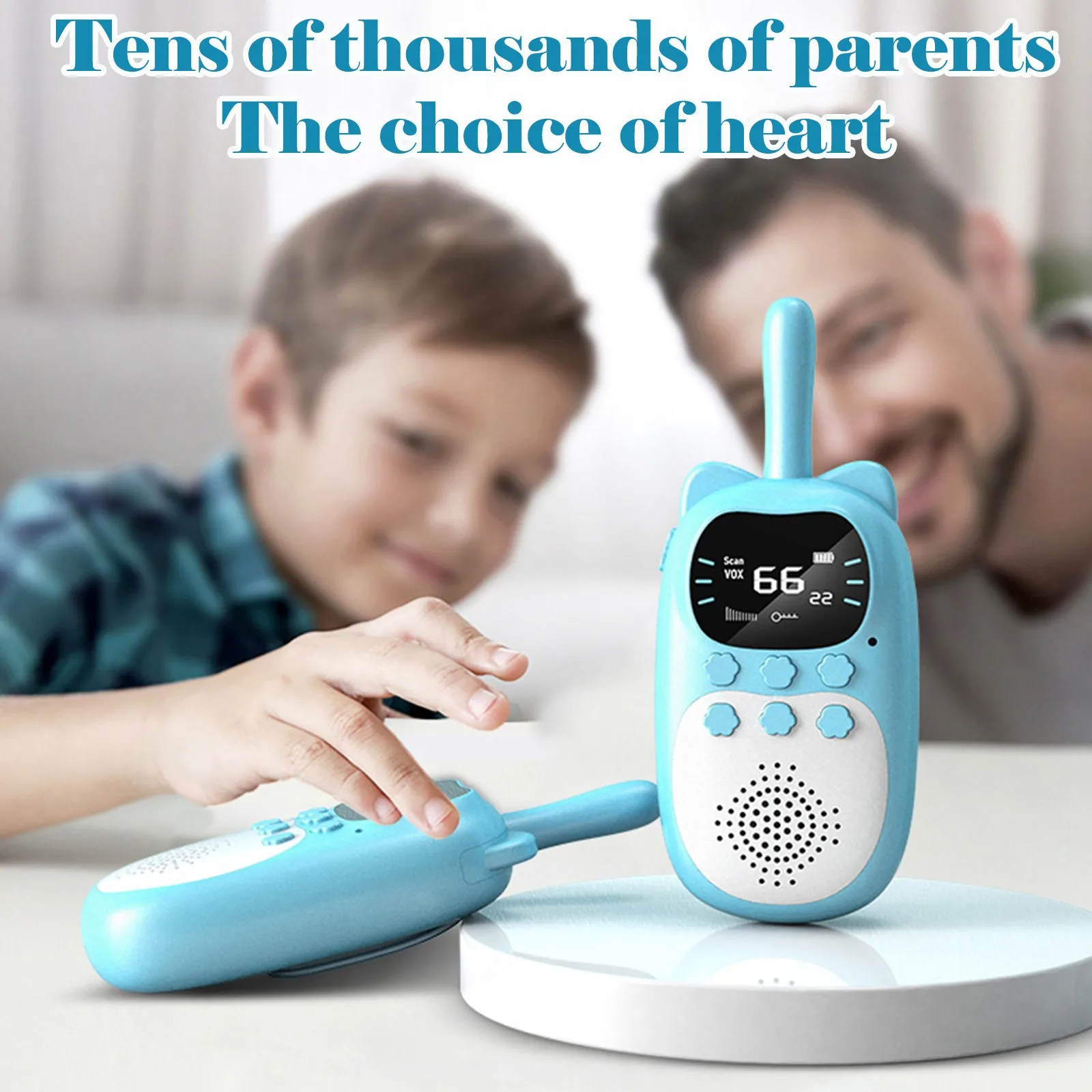 Inrico-Long Range Handheld Walkie Talkie with Flashlight for Kids, Two-Way Radio Set, Toy Gift, 3 KMs