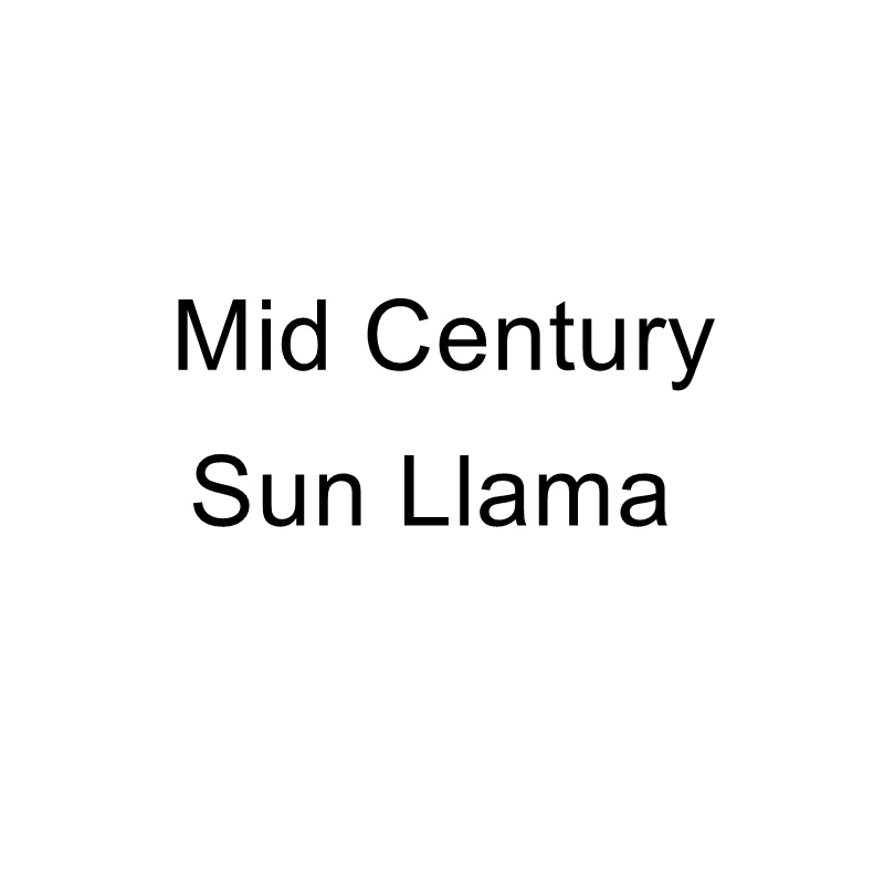 Mid Century Sun Llama Separate purchase link