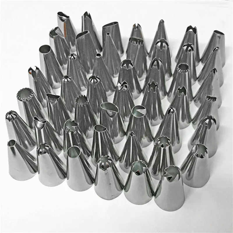 24/48 Stainless Steel Nozzle Tips DIY Cake Decorating Tool Icing Piping Cream Pastry Bag Nozzle Bakery Tools Kitchen Accessories