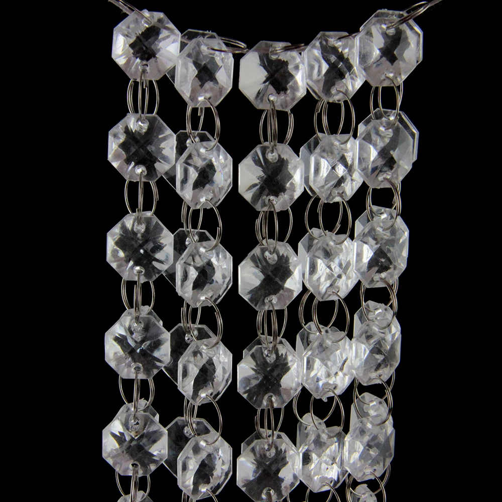 

10 Meters Acrylic Glass 14mm Beads Clear Garland Strand Hanging Bead Curtain Chains Wedding Decor