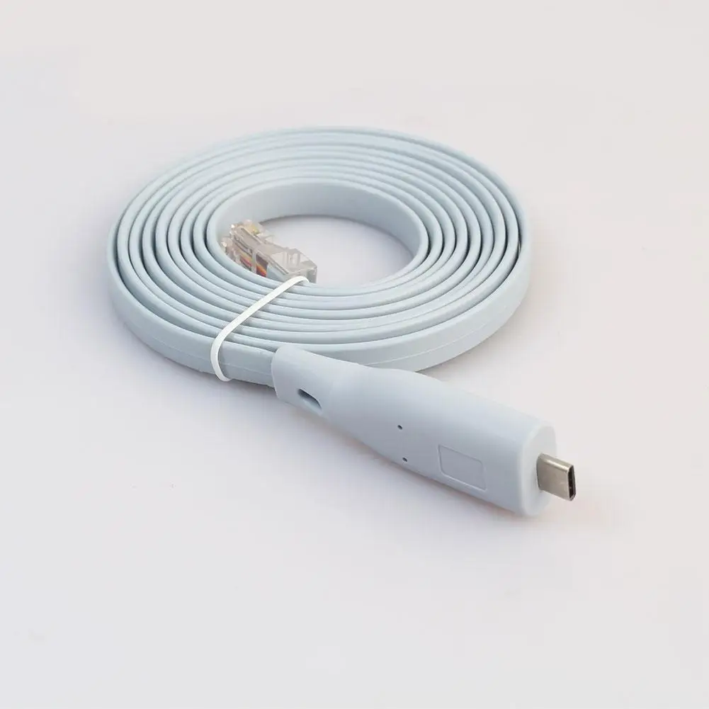 Cavo Console piatto adattatore USB tipo C RS232 a RJ45 da 6 piedi per cavi per Computer FTDI Router Cisco