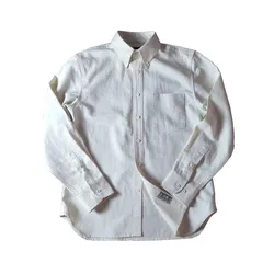 Men's Button Down Herringbone Shirt, Long Sleeves Regular Fit, Classic Shirt