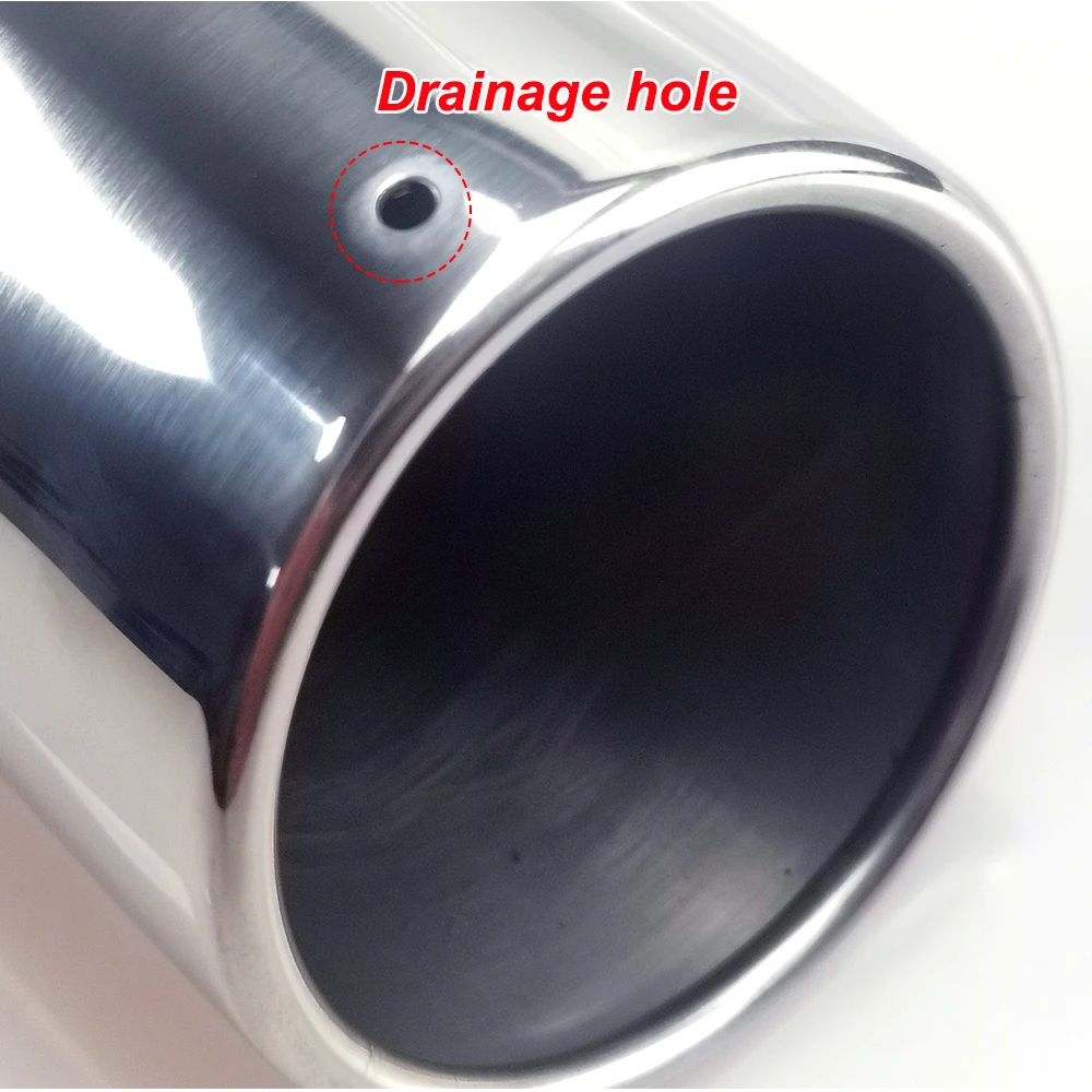 1 stück Universal änderung Auto Zubehör silber Curly Flansch Schalldämpfer auspuff Edelstahl Spitze Ende Rohr