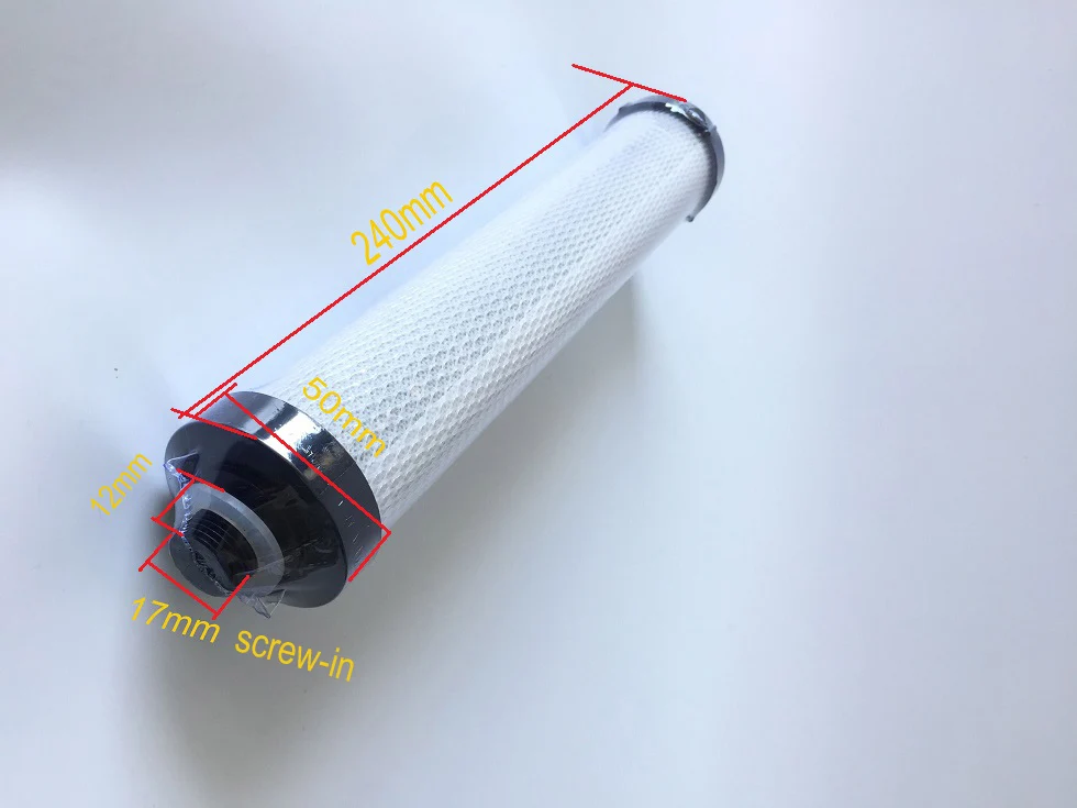 17mm Screw-in port Carbon block filter cartridge/CTO filter replacement for kitchen water purifier(compressed carbon)