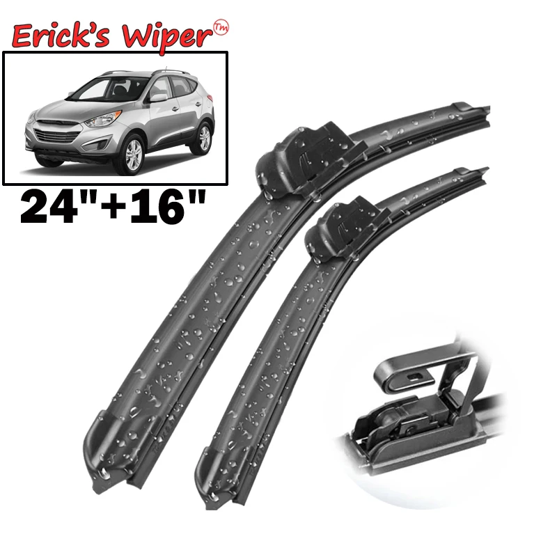 Erick\'s Wiper LHD Front Wiper Blades For Hyundai Tucson ix35 MK2 2010 - 2015 Windshield Windscreen Window Rain Brushes 24\