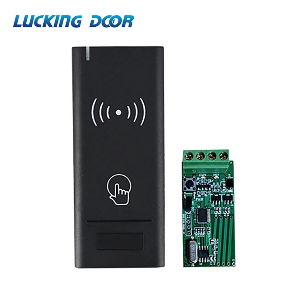 433MHz Wireless Access Control Reader 125Khz 13.56Mhz RFID Key Wireless Wiegand Output Card Reader For Access Control System Kit