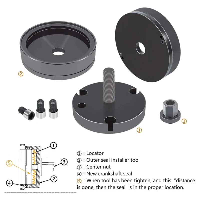 3406 Diesel Front & Rear Crankshaft Seal Wear Sleeve Installer for CAT Caterpillar 3406 3408 C-15