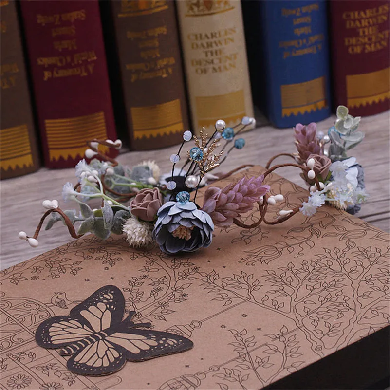 CC Hairband Headband Crown Tiara 100% Handmade Wedding Hair Accessories For Women Bridal Bridesmaids Engagement Beach Gift 2826