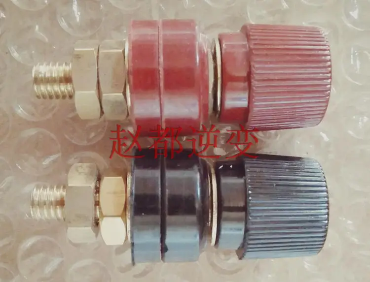 All-copper Terminal, Copper Screw, the Diameter of the Copper Pillar Is 8MM, All-copper Red/black