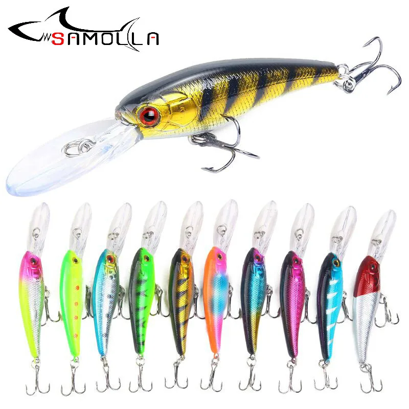 

Minnow Fishing Lures Weights 7.2g/9.5cm Mino Bait Crankbait Trout Saltwater Lures Articulos De Pesca Isca Artificial Fake Fish