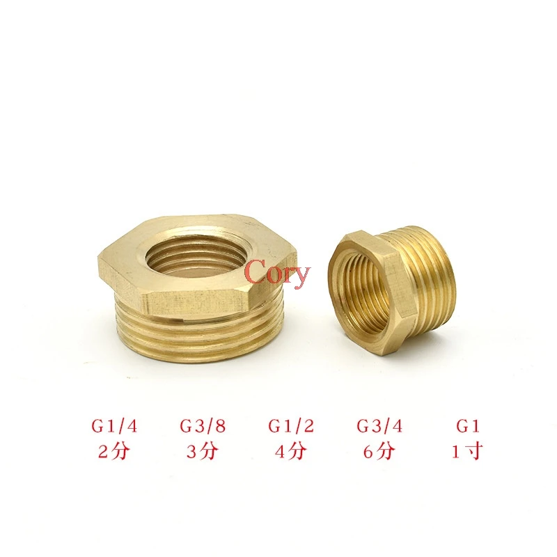 1Pc Brass Bushing Hose Fitting Hex Pipe Reducer union M/F 1/8