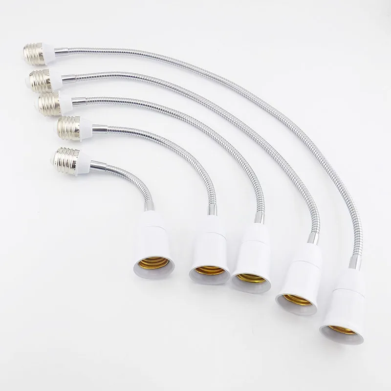 E27 to E27 LED Light Bulb Base Socket Flexible Extension Lamp Holder Converter Plug 18cm/28cm/38cm/48cm/58cm