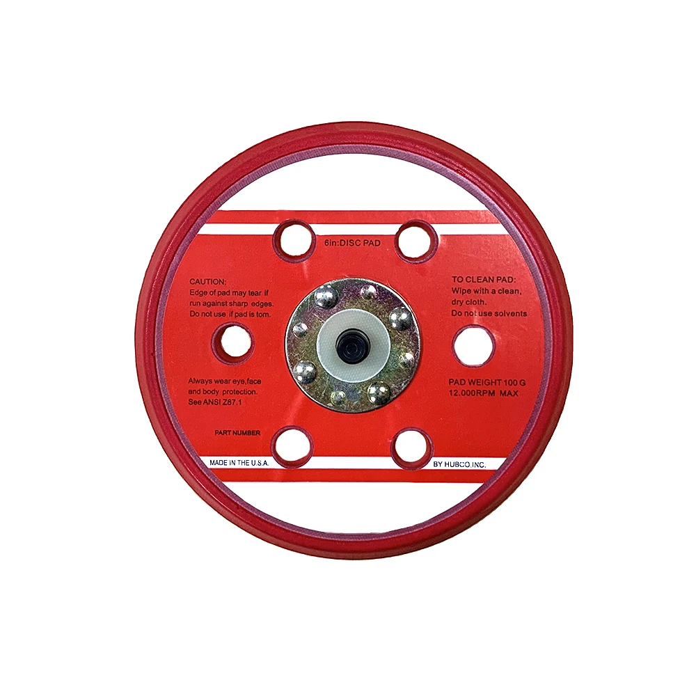 150mm 6inch Red Sanding Pad Efficient Sanding Polishing Pad Velcro or PSA Attached