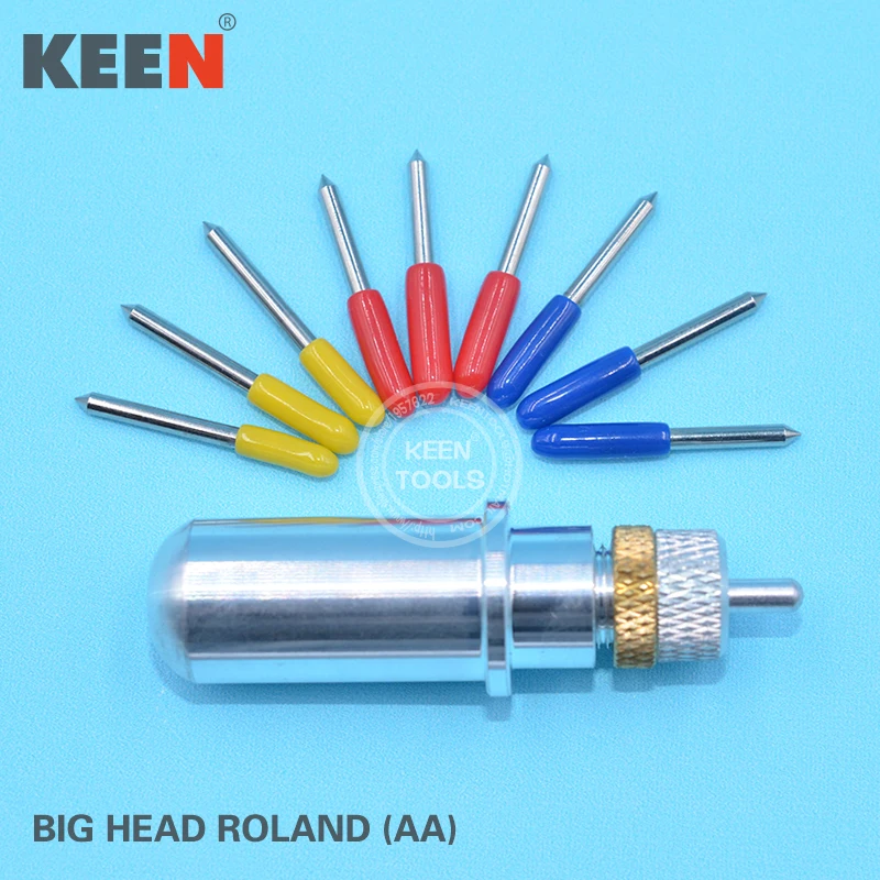 

1Pcs Big Roland Blade Holder+9Pcs 30 45 60 Degree Cutting Plotter Tools Vinyl Cutter AA Series