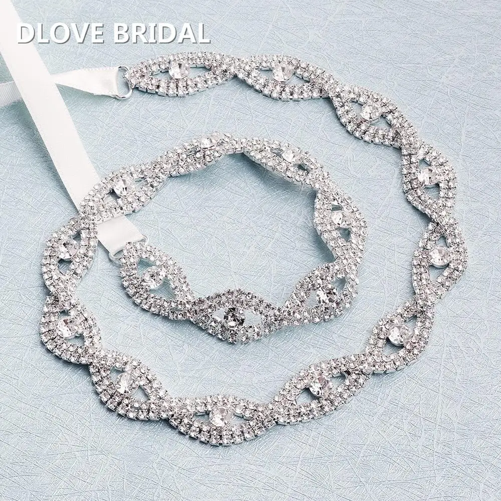 New Design Elegant Silver Wedding Belt Women Sash for Dress Bridal  Jewelry Accessories