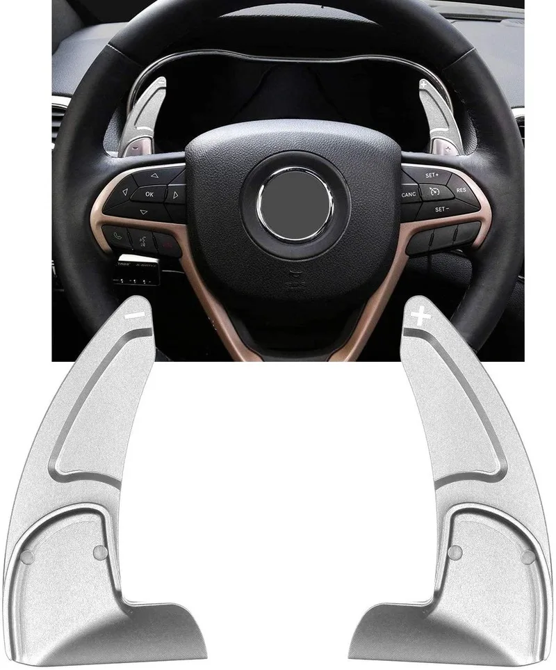 

2PCS Aluminum Alloy Steering Wheel Shift Paddle Shifter for Dodge Charger Challenger Durango RT 2015-2020