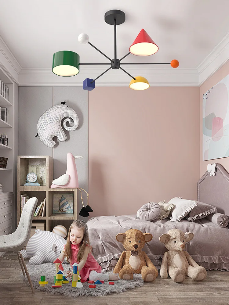 

Nordic Simple Modern American Living Room Creative Personality Bedroom Cartoon Princess Children Room Boy and Girl Pendant Lamp