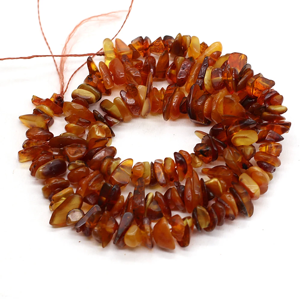 Natural Gem Stone Bead Freeform Russia Amber Beads Gravel Chips Crystal Beads for Jewelry Making DIY Bracelet Necklace Gift 15\'\'