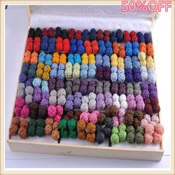 1 pair 37 Colors Multicolor Elastic Fabric Silk Knot Shirt Cufflinks DIY Braided Handmade Elastic Double Rope Ball Cuff Links