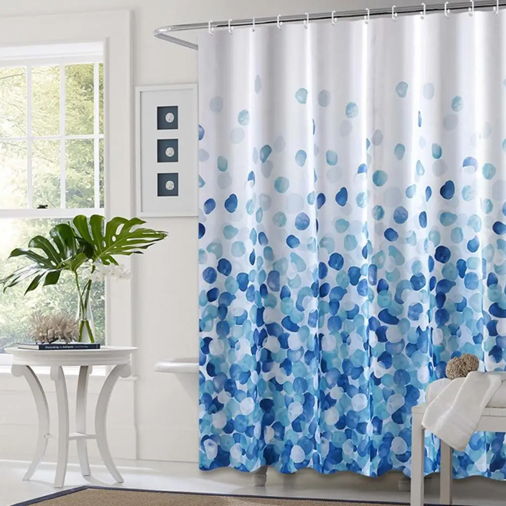 Green Leaf Shower Curtains Spring Flower Plant Vine Scenery Bathroom Decor Home Bath Polyester Cloth Hanging Curtain