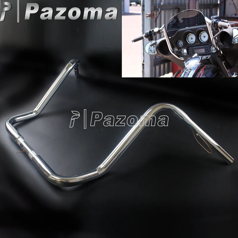 

Motorcycle Chrome 16" Handlebar Batwing Fairing Monkey Bars For Harley Touring Dressers Baggers FLHT FLHTC Street Glide