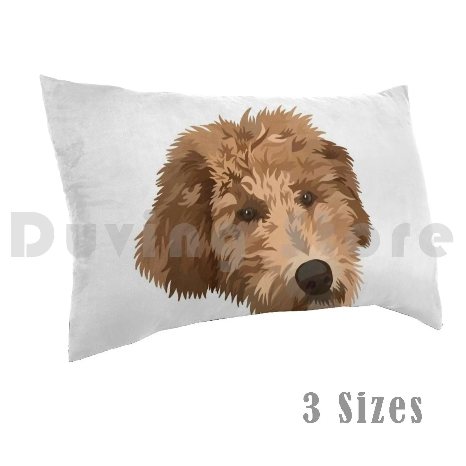 Vector Puppy Head Pillow Case Printed 50x75 Golden Girl Golden Poodle Black Lab Dachshund Wiener Dog Sausage